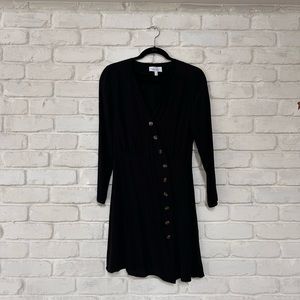 & Other Stories black dress with buttons. Hits above knee.